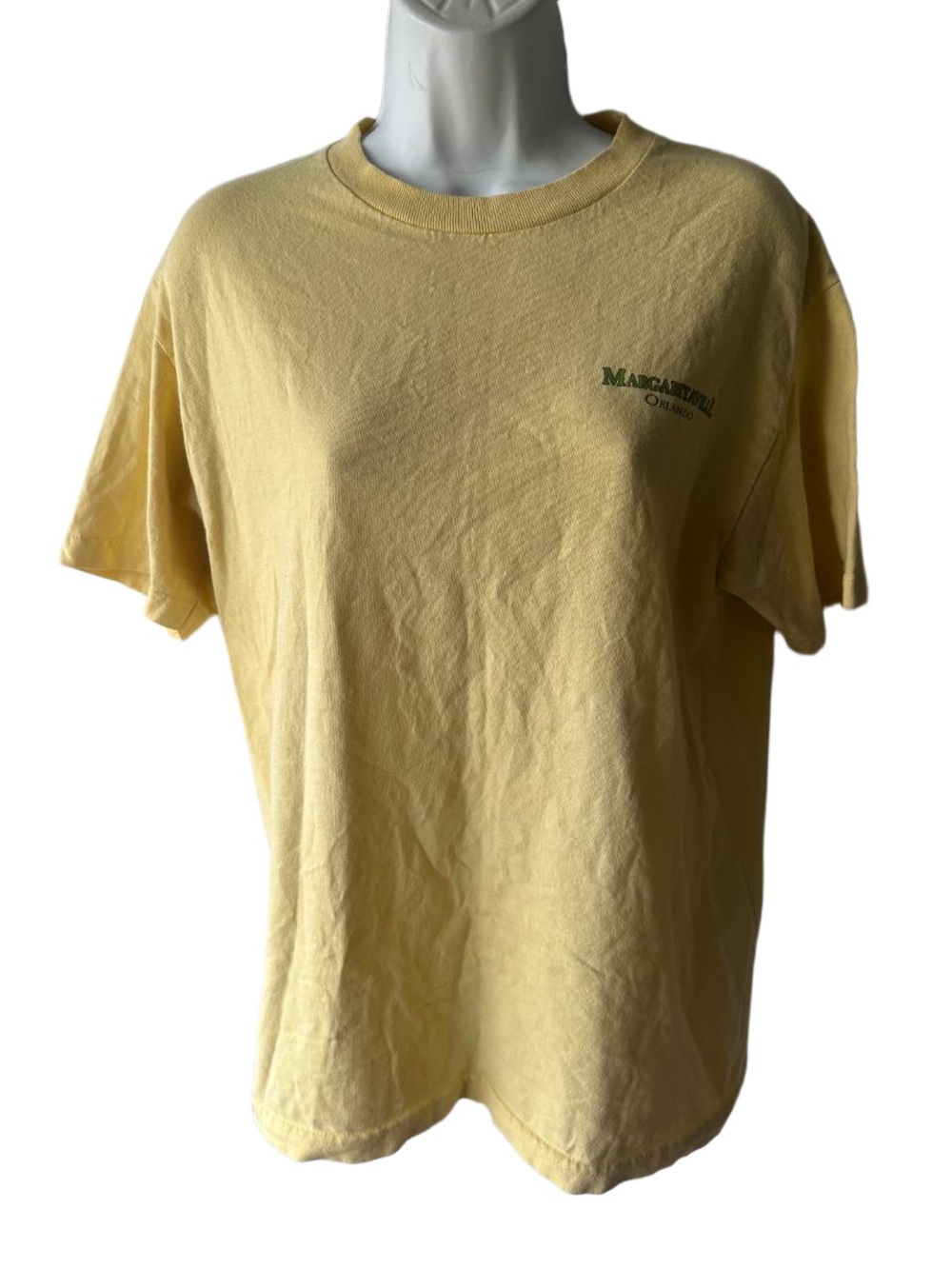 Jimmy Buffett Margaritaville Yellow Graphic T Shirt Come Monday Tropical Truck M